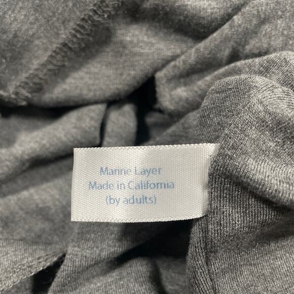 Marine Layer Dress Medium Grey Striped Ribbed Bodycon Coastal Casual 90s Indie - Picture 4 of 10